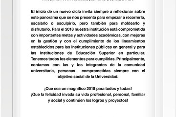 Mensaje de la Rectora a la comunidad