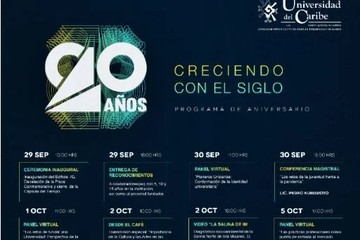 La Unicaribe festejará su XX Aniversario con tres semanas de eventos virtuales