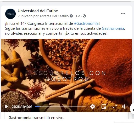 Celebra la universidad del caribe su  14º congreso internacional de gastronomía