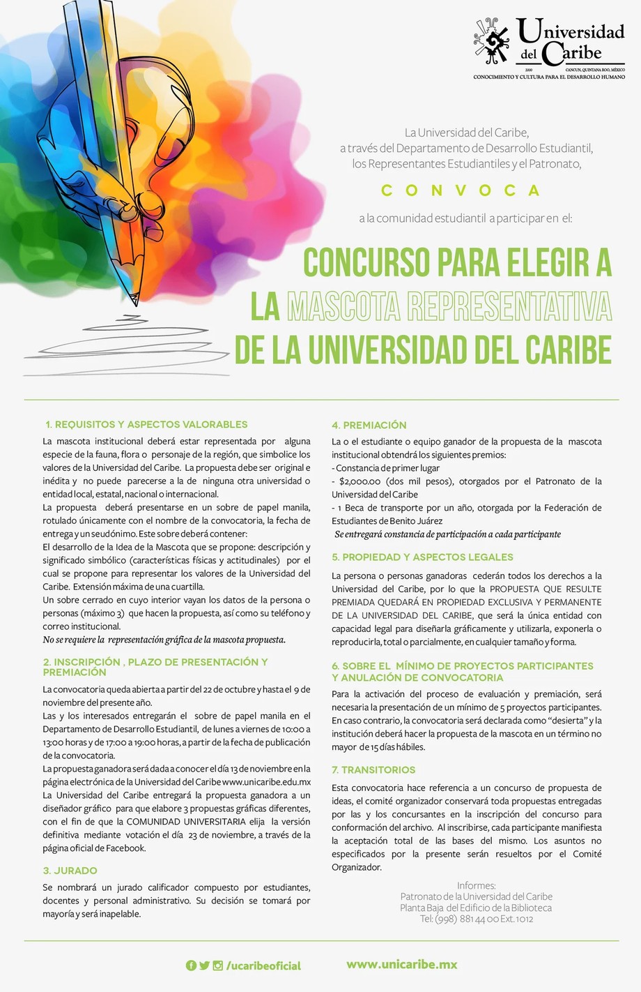 Concurso para elegir a la mascota representativa.