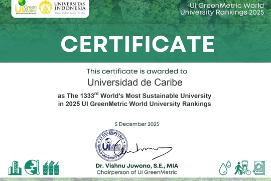 La Universidad del Caribe refrenda el certificado UI GreenMetric