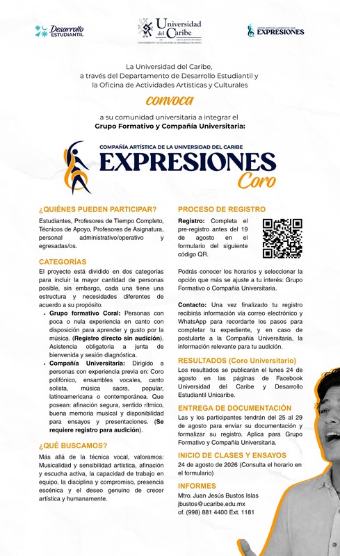 Convocatoria a la Compañía Artística Expresiones Coro