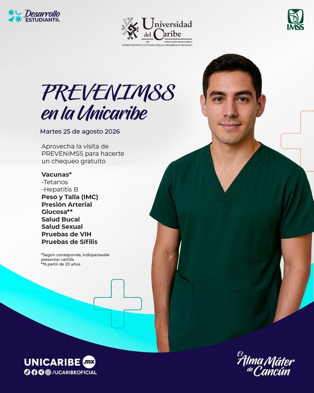 ¡PrevenIMSS llega a la Unicaribe! Aprovecha tu chequeo gratuito