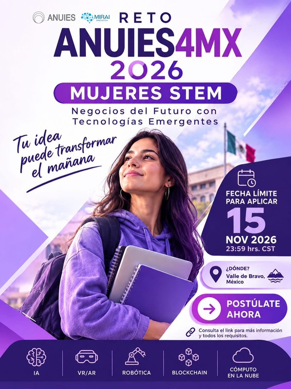 CONVOCATORIA ANUIES4MX 2026 | MUJERES STEM