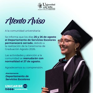 SERVICIOS ESCOLARES CERRADO POR GRADUACIÓN