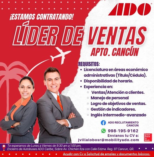 Mobility ADO Apto. Lider de Ventas