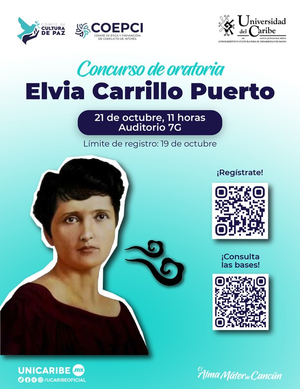 ¡Demuestra tu talento en el Concurso de Oratoria Elvia Carrillo Puerto!
