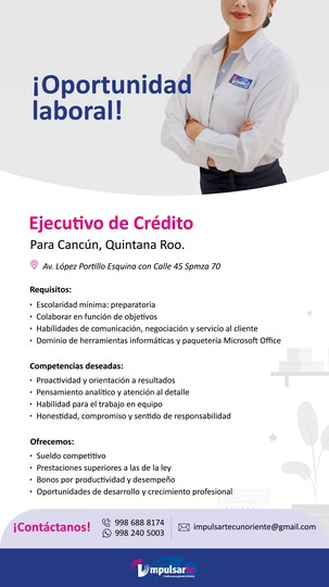vacante impulsarte - Impulsarte Cancun Oriente