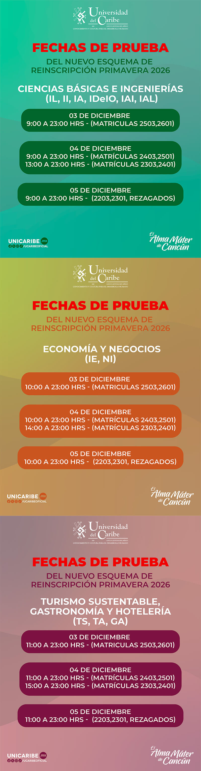 Nuevo Esquema de Reinscripción Primavera 2026